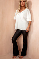 Annalise White Cotton Oversized Top