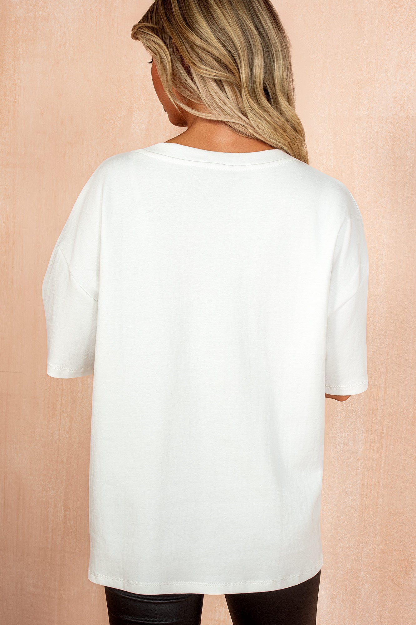 Annalise White Cotton Oversized Top