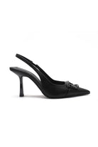 Annie Black Buckle Court Shoe