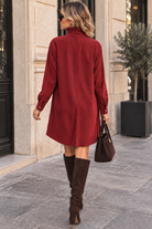Arianna Red Corduroy Dress