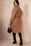 Ariel Camel Longline Belted Coat