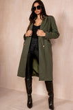 Ariel Khaki Longline Belted Coat