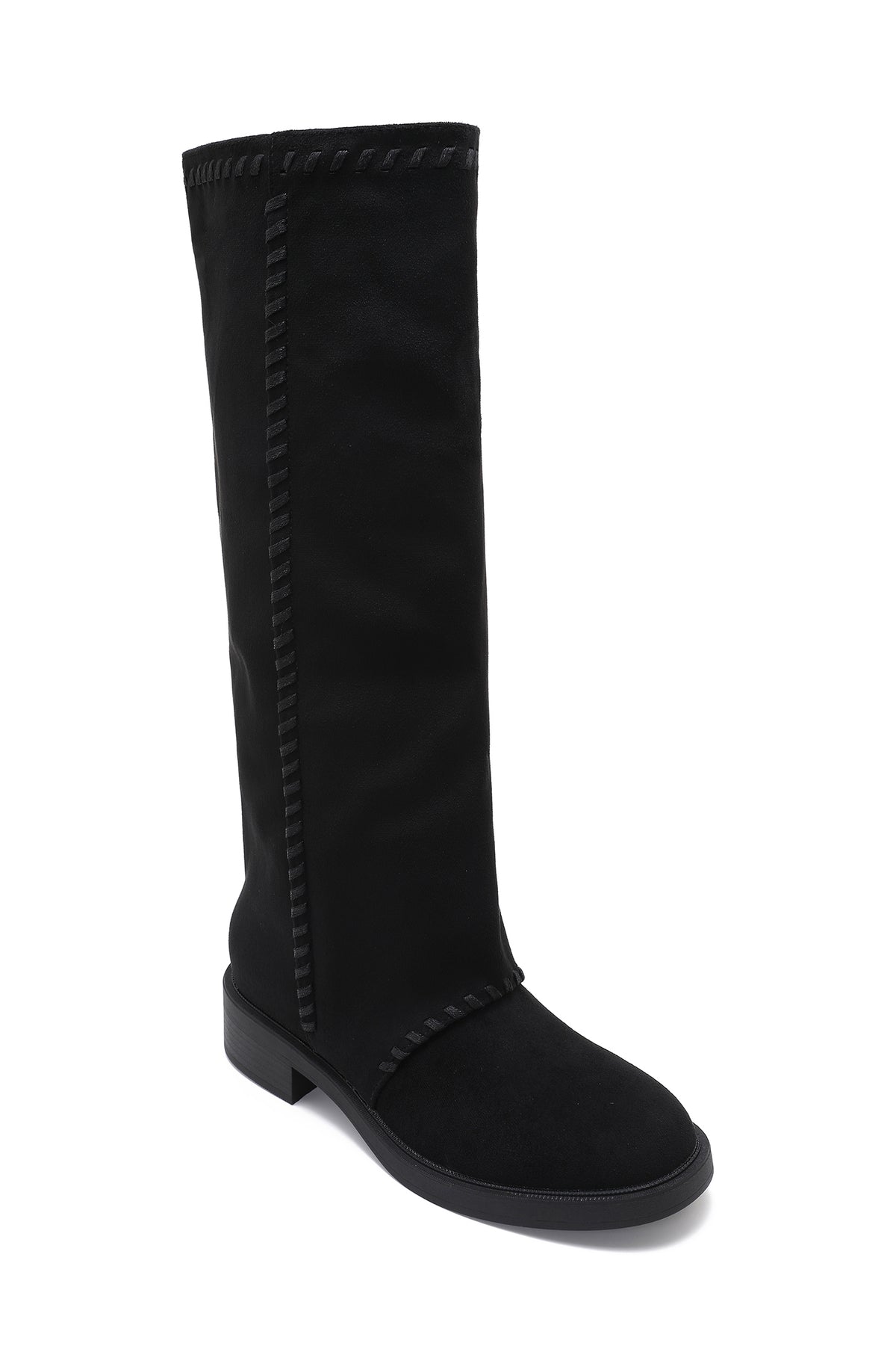 Ariella Black Suedette Knee High Boots