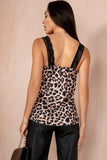 Arielle Leopard Print Lace Detail Top