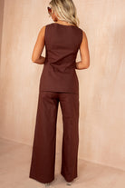 Ariyah Chocolate Waistcoat Co Ord