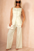 Ariyah Lemon Waistcoat Co Ord
