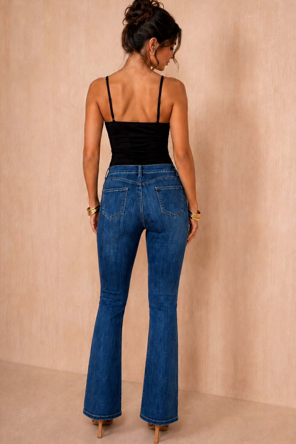 Arlene Blue Denim Boot Leg Jeans