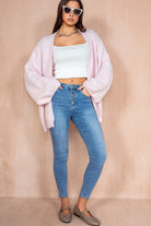 Arya Pink Knit Cardigan