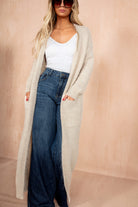 Arya Stone Hairy Knit Longline Knit