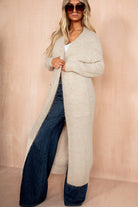 Arya Stone Hairy Knit Longline Knit