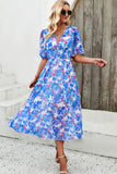Ashley Blue Chiffon Print Dress