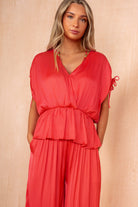 Ashton Fuchsia Satin Batwing Top
