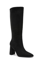 Aurora Black Suedette Knee High Boots