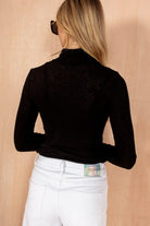 Avril Black Polo Neck Top