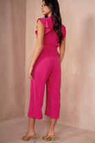 AX Paris Anne Cerise Pink Wrap Jumpsuit