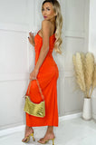 AX Paris Audrey Orange One Shoulder Dress