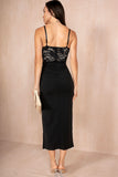 AX Paris Carolyn Black Lace Contrast Dress