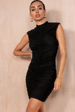 AX Paris Chaya Black Mesh Dress