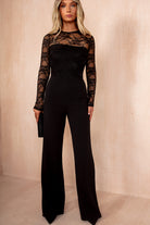 AX Paris Coleen Black Lace 2 in 1 Jumpsuit