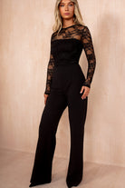AX Paris Coleen Black Lace 2 in 1 Jumpsuit