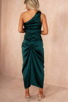 AX Paris Daleyza Teal Satin Dress