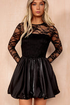 AX Paris Daniela Black Lace 2 in 1 Bubble Hem Dress