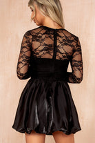 AX Paris Daniela Black Lace 2 in 1 Bubble Hem Dress