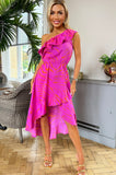 AX Paris Davina Pink Print Dress
