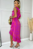 AX Paris Davina Pink Print Dress