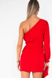 AX Paris Destiny Red One Shoulder Dress