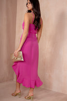 AX Paris Erin Hot Pink Frill Dress