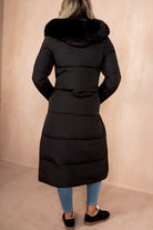 AX Paris Esther Black Padded Longline Coat