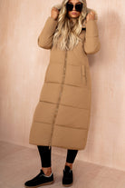 AX Paris Esther Camel Padded Longline Coat