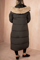 AX Paris Esther Khaki Padded Longline Coat
