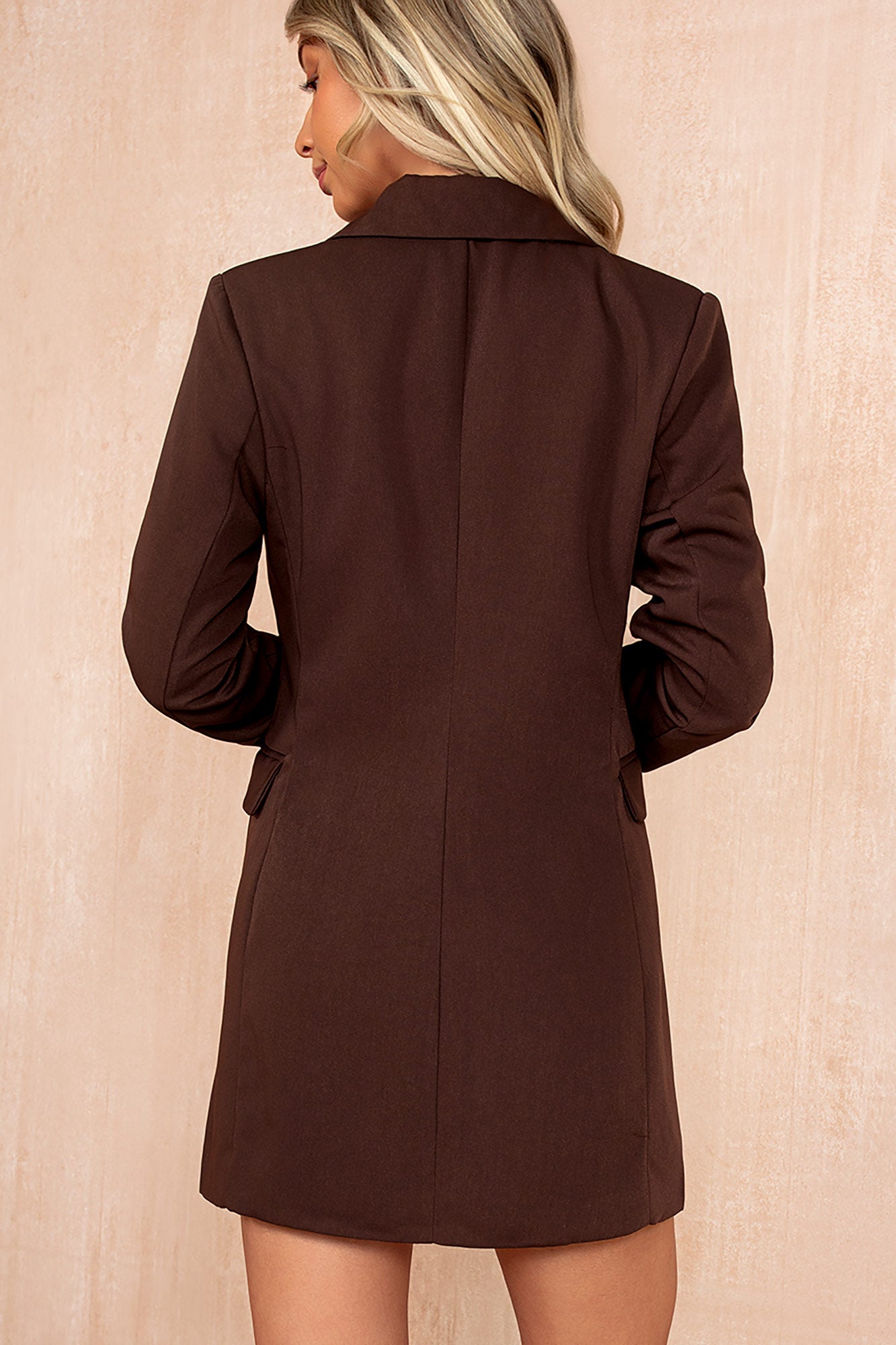 AX Paris Gemma Chocolate Tailored Blazer Dress