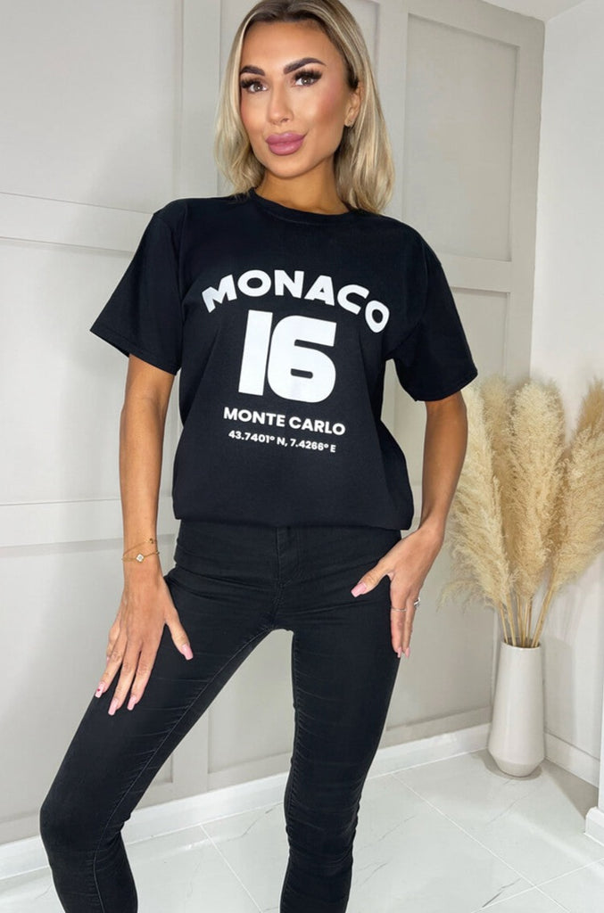 AX Paris Hazel Black 'Monaco' T-Shirt