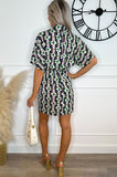 AX Paris Kara Green Print Dress