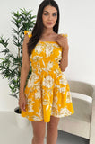 AX Paris Laila Yellow Floral Dress