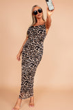 AX Paris Leia Leopard Print Mesh Dress