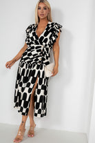 AX Paris Lily Black Print Dress