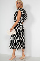 AX Paris Lily Black Print Dress