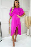 AX Paris Millie Hot Pink Batwing Detail Dress