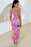 AX Paris Monica Pink Tropical Print Dress