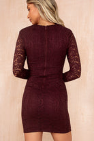 AX Paris Niamh Plum Lace Bodycon Dress
