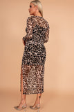 AX Paris Odelle Leopard Print Mesh Dress