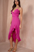 AX Paris Riley Hot Pink Midi Dress