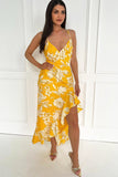 AX Paris Romee Yellow Floral Midi Dress