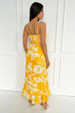 AX Paris Romee Yellow Floral Midi Dress