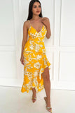 AX Paris Romee Yellow Floral Midi Dress