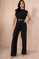 Serenity Black Belted Jumpsuit